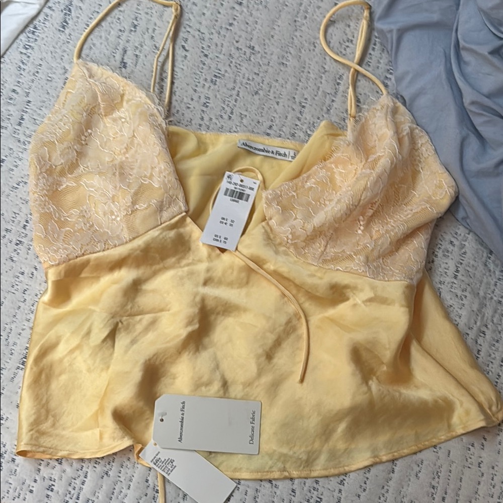 Abercrombie & Fitch Yellow Camisole with Lace